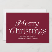 フェスティバルエレガンスブルゴーニュメリークリスマスビジネス シーズンカード (正面)