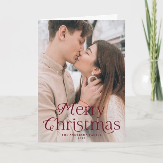 フェスティバルエレガンスブルゴーニュメリークリスマスフォト シーズンカード (正面)