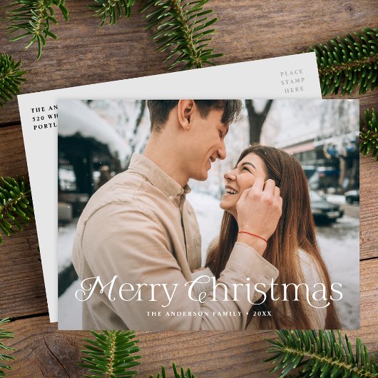 フェスティバルエレガンスメリークリスマスフォト シーズンポストカード