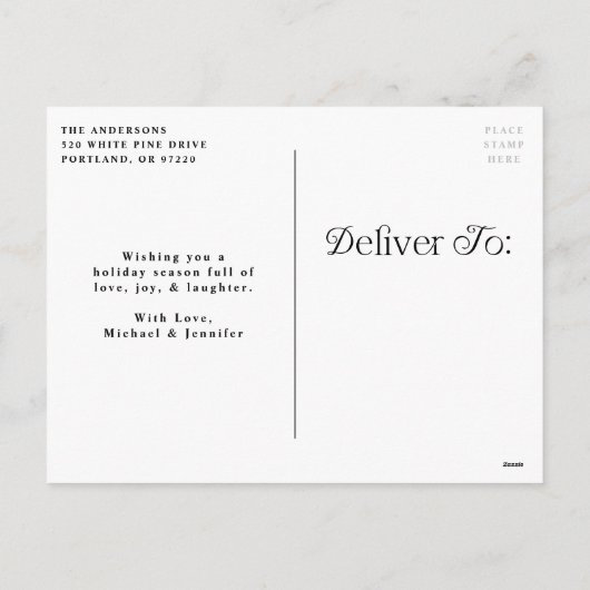 フェスティバルエレガンスメリークリスマスフォト シーズンポストカード (裏面)