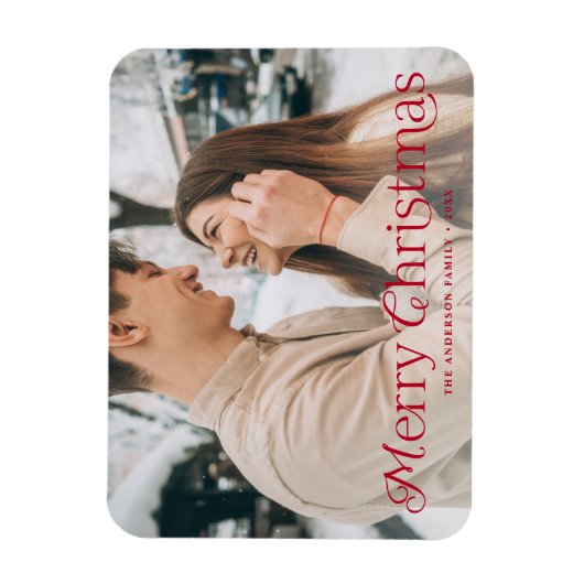 フェスティバルエレガンスメリークリスマスフォト マグネット (縦)
