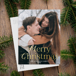 フェスティバルエレガンスメリークリスマスフォト 箔シーズンポストカード