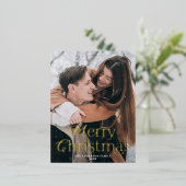 フェスティバルエレガンスメリークリスマスフォト 箔シーズンポストカード (立ち正面)