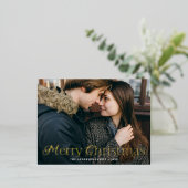 フェスティバルエレガンスメリークリスマスフォト 箔シーズンポストカード (立ち正面)