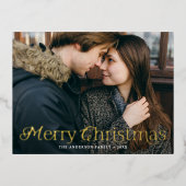 フェスティバルエレガンスメリークリスマスフォト 箔シーズンポストカード (正面)