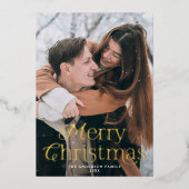 フェスティバルエレガンスメリークリスマスレッドフォト 箔シーズンカード (正面)