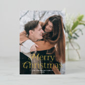 フェスティバルエレガンスメリークリスマスレッドフォト 箔シーズンカード (立ち正面)