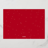 フェスティバルエレガンスメリークリスマスレッドフォト 箔シーズンカード (裏面)