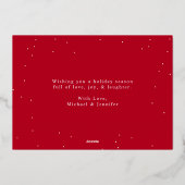 フェスティバルエレガンスレッドメリークリスマスノンフォト 箔シーズンカード (裏面)