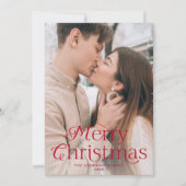 フェスティバルエレガンスレッドメリークリスマスフォト シーズンカード (正面)