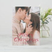 フェスティバルエレガンスレッドメリークリスマスフォト シーズンカード (スタンド正面)