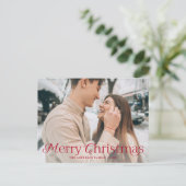 フェスティバルエレガンスレッドメリークリスマスフォト シーズンポストカード (スタンド正面)