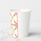フェスティバルエレガンス：赤と金ゴールド星模様 紙コップ (左)