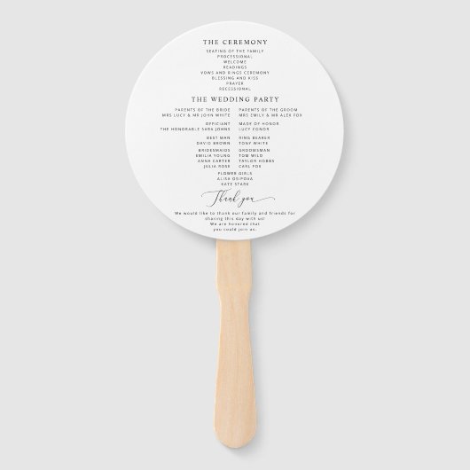 フェスティバルエレガントの冬のエバーグリーン結婚式 ハンドファン (裏面)