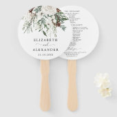 フェスティバルエレガントの冬のエバーグリーン結婚式 ハンドファン (正面&裏面)