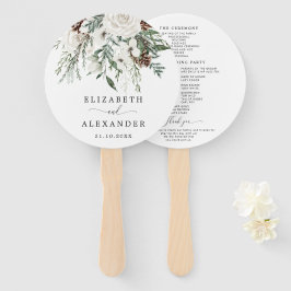 フェスティバルエレガントの冬のエバーグリーン結婚式 ハンドファン