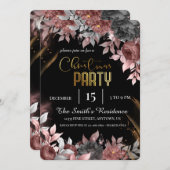 フェスティバルエレガントの花、魔法のクリスマスラインダー 招待状 (正面/裏面)