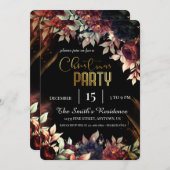 フェスティバルエレガントの花、魔法のクリスマスラインダー 招待状 (正面/裏面)