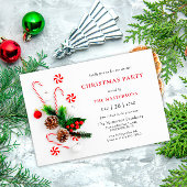 フェスティバルエレガントオーナメントクリスマスホリデーパーティー 招待状