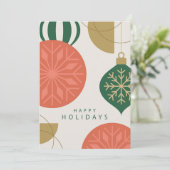 フェスティバルエレガントオーナメントホリデイグリーティングカード シーズンカード (スタンド正面)