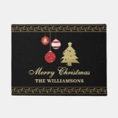 フェスティバルエレガントクリスマスオーナメント名 ドアマット (正面)