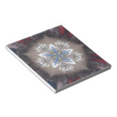 フェスティバルエレガントクリスマススターシャイニーブルーホワイト ノートパッド (アングル)