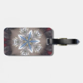 フェスティバルエレガントクリスマススターシャイニーブルーホワイト ラゲッジタグ (裏面横)