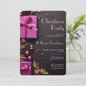 フェスティバルエレガントクリスマスパーティの招待状 招待状 (スタンド正面)