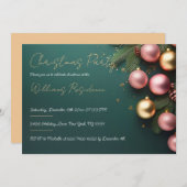 フェスティバルエレガントクリスマスパーティの招待状 招待状 (正面/裏面)