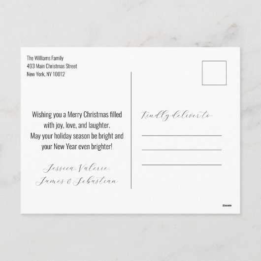 フェスティバルエレガントクリスマスフォトリース シーズンポストカード (裏面)