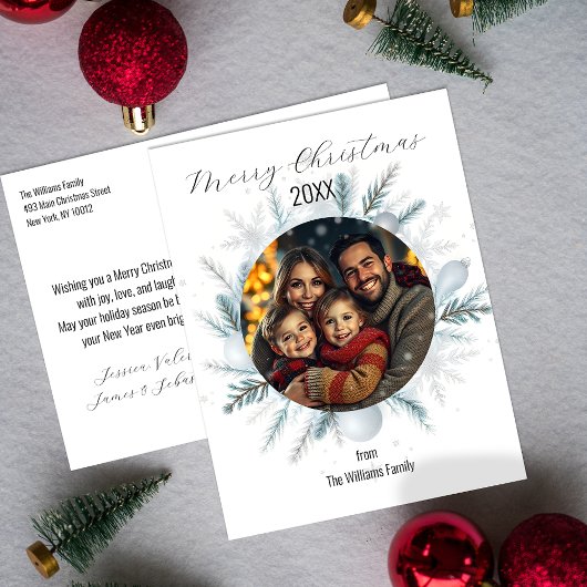 フェスティバルエレガントクリスマスフォトリース シーズンポストカード