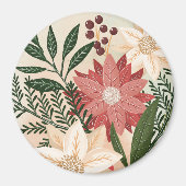 フェスティバルエレガントクリスマスポインセティアホリデイ マグネット (正面)