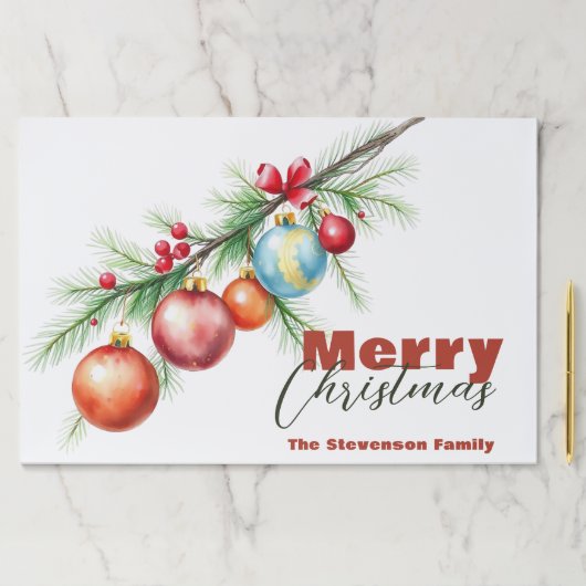 フェスティバルエレガントクリスマス紙ランチョンマット ペーパーパッド (インサイチュ)