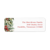 フェスティバルエレガントグリーナリーホリデー差出人住所 ラベル (正面)