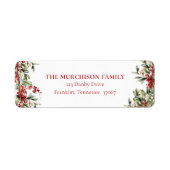 フェスティバルエレガントグリーナリーホリデー差出人住所 ラベル (正面)