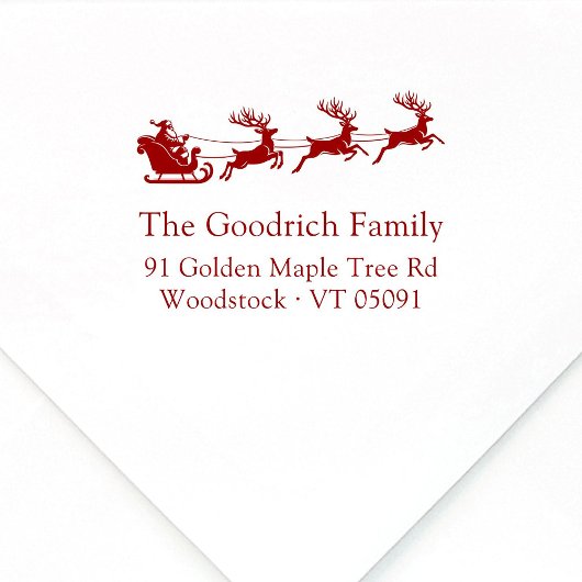 フェスティバルエレガントサンタズスリー差出人住所 ラバースタンプ