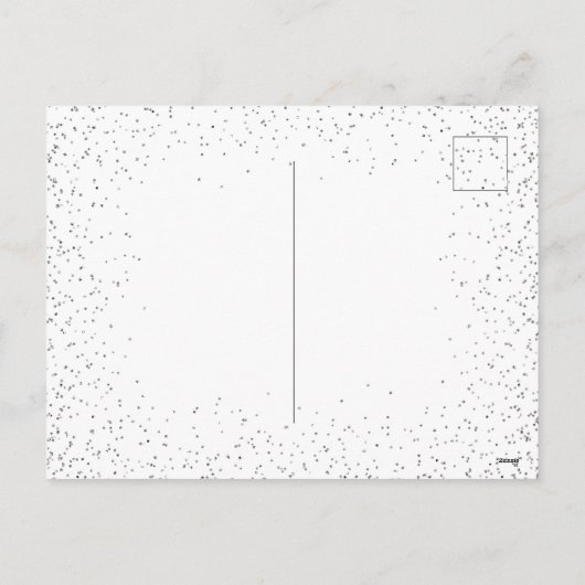 フェスティバルエレガントシルバーメリークリスマス シーズンポストカード (裏面)