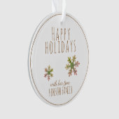 フェスティバルエレガントスノーフレーククリスマスホリデー オーナメント (正面)