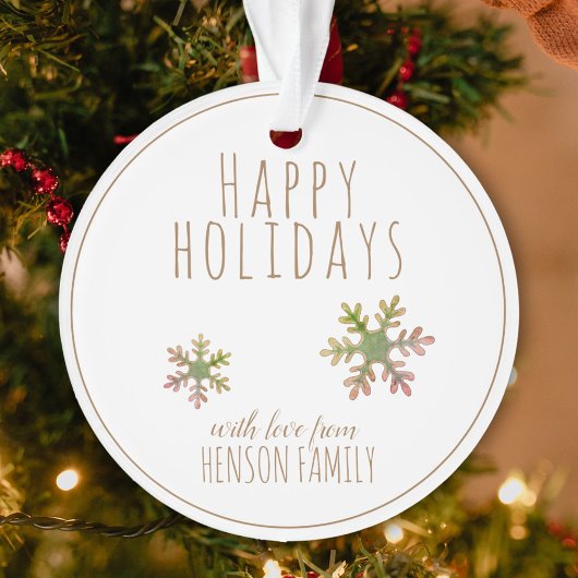 フェスティバルエレガントスノーフレーククリスマスホリデー オーナメント