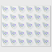 フェスティバルエレガントスノーフレークホリデー ラッピングペーパー (フラット)