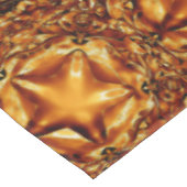 フェスティバルエレガントブラウン金ゴールド銅クリスマススターズ テーブルクロス (アングル)