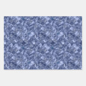 フェスティバルエレガントブルーのタイル模様 ラッピングペーパーシート (正面)