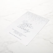 フェスティバルエレガントホリデーホワイトパーティー 箔招待状 (回転した状態)