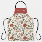 フェスティバルエレガントホリデーポインセチア エプロン (正面)