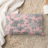 フェスティバルエレガントヴィンテージトイレディアグレーピンク ランバークッション (ブランケット)