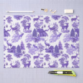 フェスティバルエレガントヴィンテージペリウィンクルブルーディアーウッズ 薄葉紙 (クラフト)