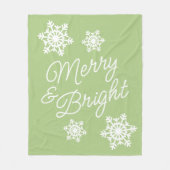フェスティバルエレガント季節のごあいさつオンライトグリーン フリースブランケット (正面)