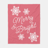 フェスティバルエレガント季節のごあいさつオンライトレッド フリースブランケット (正面)