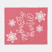 フェスティバルエレガント季節のごあいさつオンライトレッド フリースブランケット (正面(横))