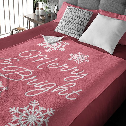 フェスティバルエレガント季節のごあいさつオンライトレッド フリースブランケット